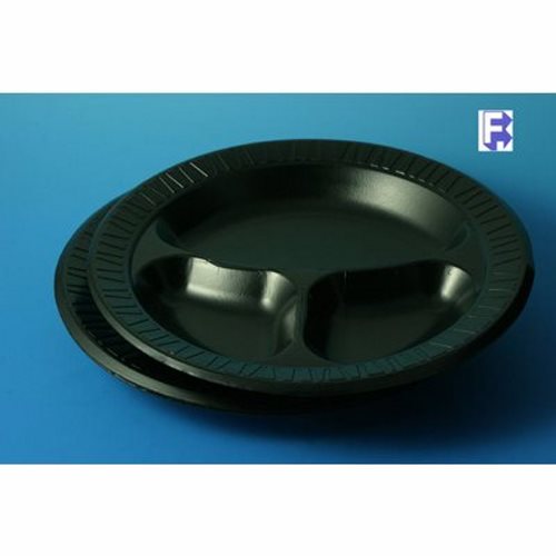 Dart® Quiet Classic® Black 10 Foam Laminated Plates (10PBQR)