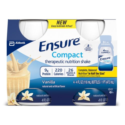 Ensure Compact Therapeutic Nutrition Shake Vanilla Oral Supplement, 4 oz. Bottle, 4/Pack (1006592_PK)