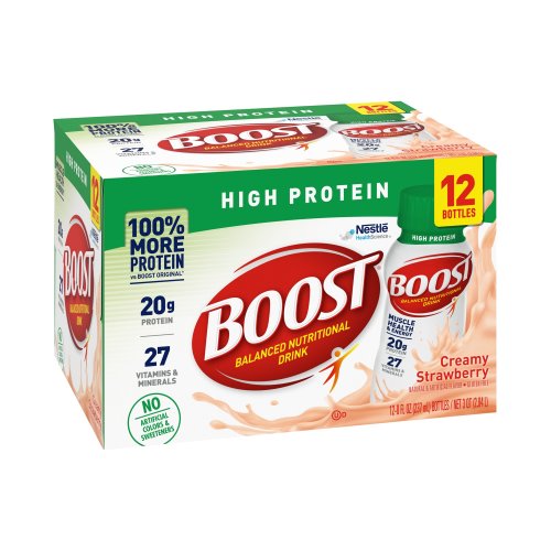 Boost Hi Protein Strawberry Oral Supplement, 8 oz Bottle, 1 Each (1104870_EA)