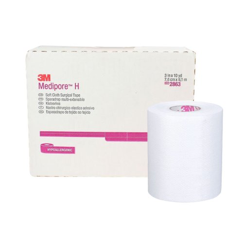 3M Medipore H Cloth Medical Tape, 3 inch x 10 Yard, White