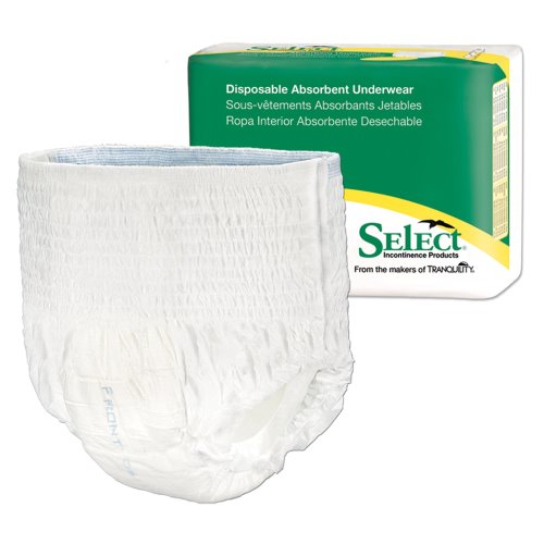 Select 2607 Disposable Absorbant Underwear-Extra Large-56/Case