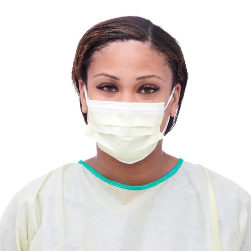 Medline® Mask,Face,Yellow,Isolation,Earloop NON27122