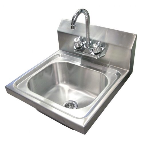 Omcan Hand Sink With Faucet,Bowl Dimensions (Lwh):13.75” X 9.75” X 5.5 ...