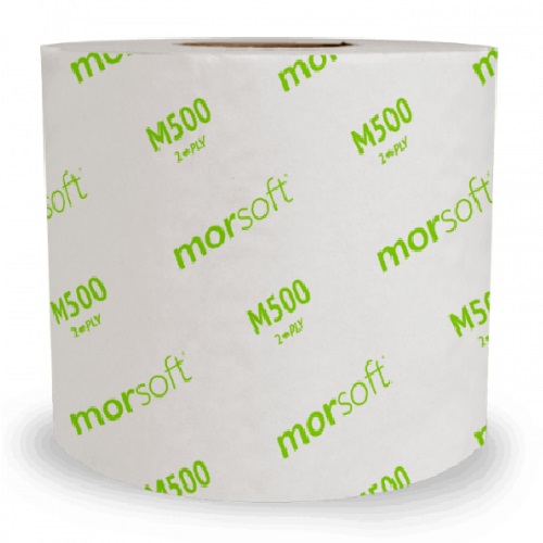 Morsoft 2-Ply Toilet Paper, 500 Sheets/Roll, 24 Rolls MORM500CIS
