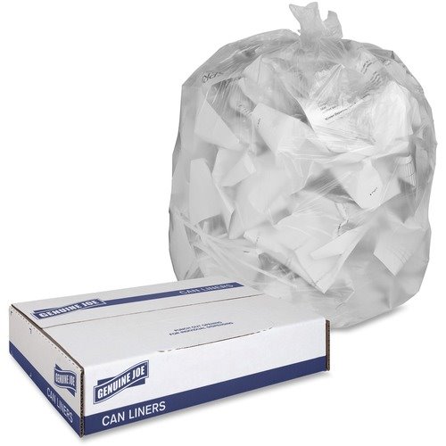Genuine Joe Economy High-Density Can Liners, Translucent, 16 Gal - 1,000 count box