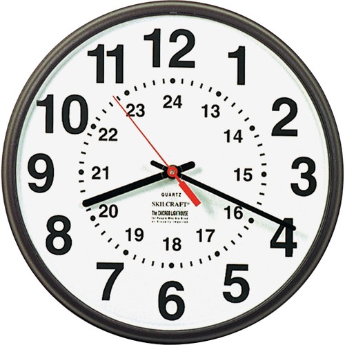 Skilcraft Round Wall Clock,12-3/4