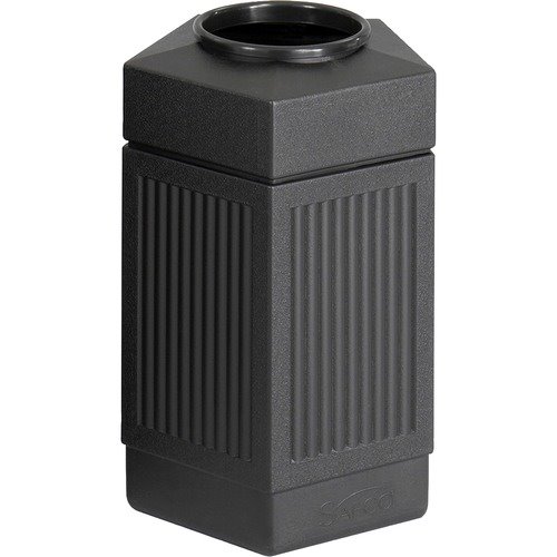 Safco 30 Gallon Canmeleon Pentagon Polyethylene Indoor/Outdoor Receptacle (Black)