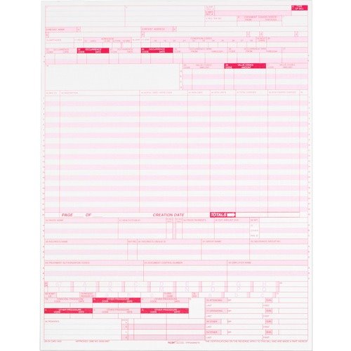 Tops® UB04 Hospital Insurance Claim Form, 8 1/2 x 11, 2,500 Forms TOP59870R