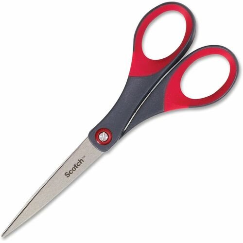 Scotch Precision Scissors, 7 Length, Gray/Red