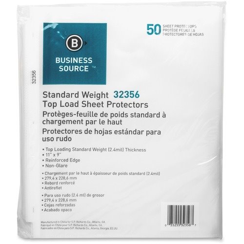 Business Source Heavyweight Sheet Protectors