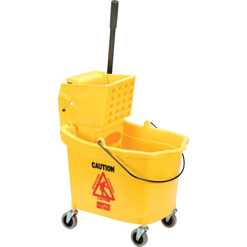 SKILCRAFT Mop Bucket/Wringer Set, 35 qt, Yellow, 1 Set (NSN3433776)