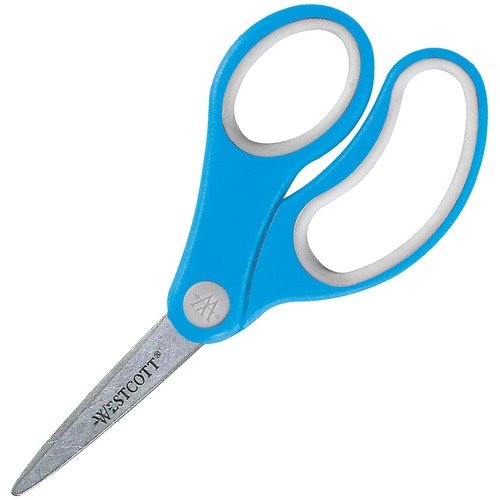 Westcott Soft Handle Kids Scissors, 5 Long, 1 3/4 Cut, Blunt Tip