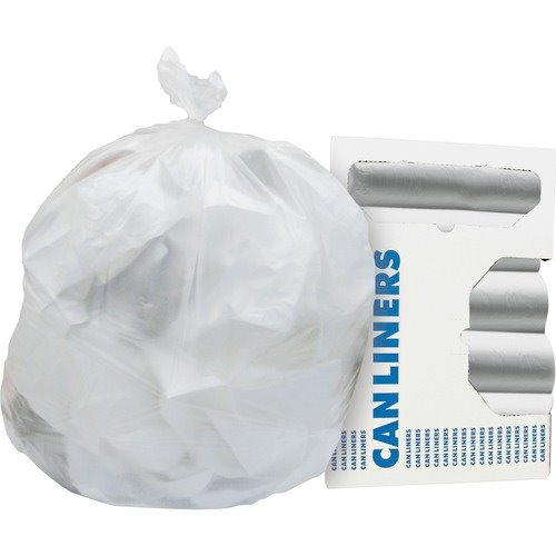 Clear Plastic 10 Gallon Garbage Bin Liners Bulk Pack -Medium Size