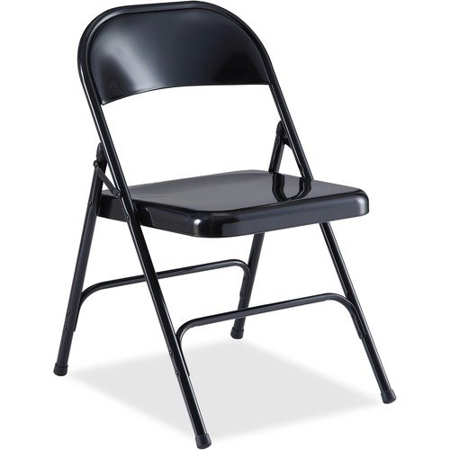 black folding chairs metal