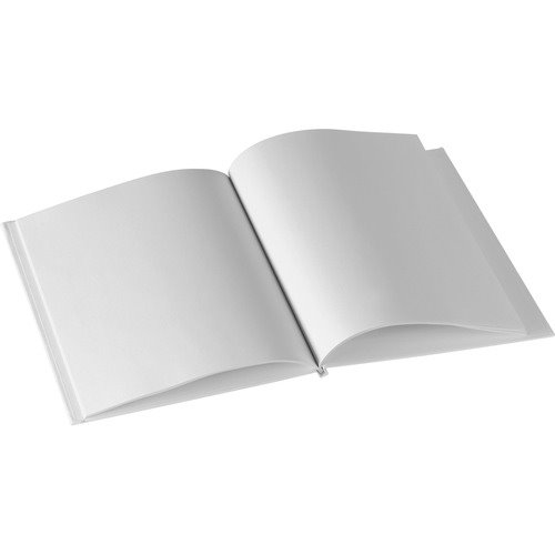 Ashley Hardcover Blank Book 6" x 8" Portrait White 