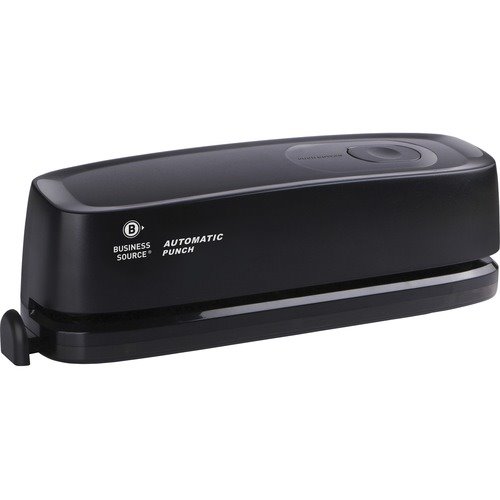 Business Source BSN00083 Electric Hole Punch - 3 Punch Head Black