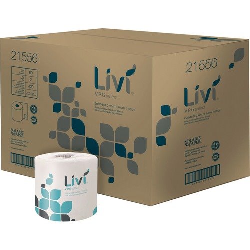 Livi® VPG Standard Bath Tissue Rolls, 2-Ply, 60 Rolls SOL21556
