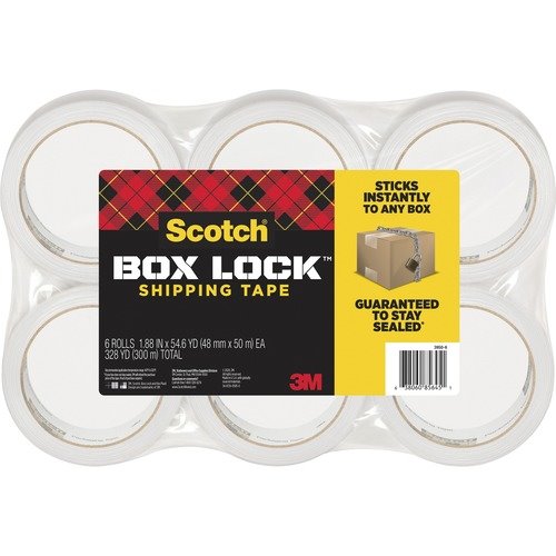Scotch Heavy Duty Packaging Tape, 1.88 x 22.2 yd, Designed for Packing,  Shipping and Mailing, Strong Seal on All Box Types, 1.5 Core, Clear, 6  Rolls