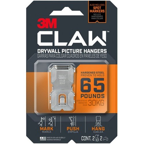 3M Claw Drywall Picture Hanger - 65 lb (Mmm3Ph65M2Es)