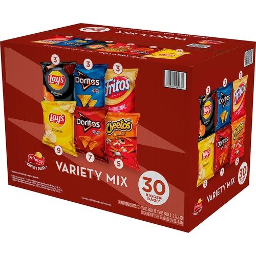 Fritos Pepsico Fritos Lay Lay's Classic Mix Variety Pack - 30 / Box ...