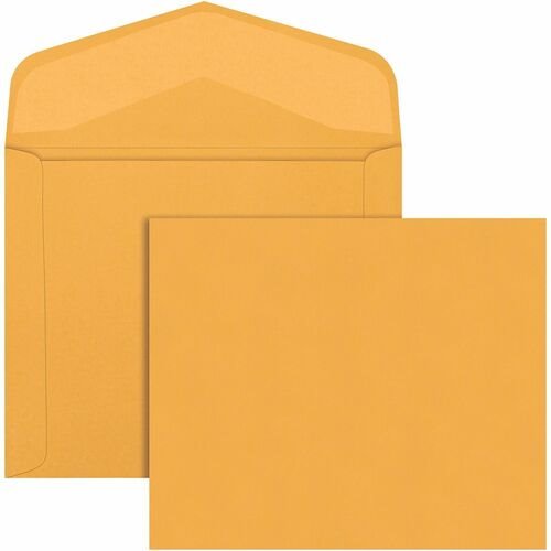 Quality Park™ 54300 Open Side Booklet Envelope, Traditional, Brown