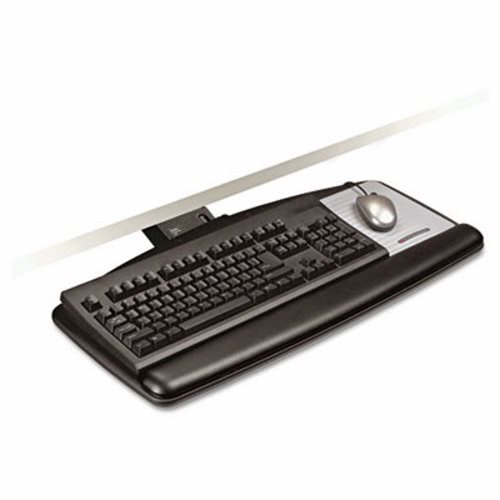 3m Sit Stand Easy Adjust Keyboard Tray Standard Platform Black