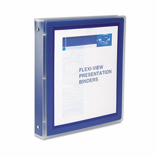 Avery Flexi-View Binder with Round Rings, 1 Capacity, Navy
