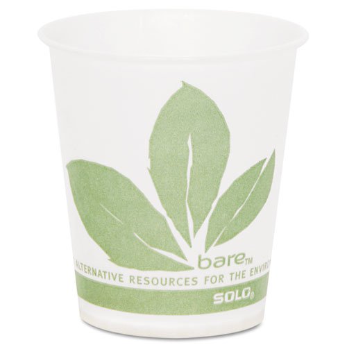 Solo Cups SCCR7NJ8000 Wax-Coated Paper Cold Cups- 7 oz.- Waxed