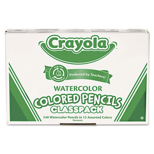 Crayola 12 Color Colored Pencils - 3.3 mm Lead Diameter - Violet Lead -  Black Wood, Blue, Green, Brown, Orange, Red, Sky Blue, Violet, Yellow, Red  Orange, Yellow Green,  Barrel - 12 / Set
