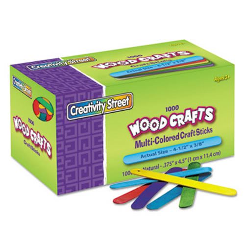  Colored Popsicle Sticks for Crafts, Large Colored