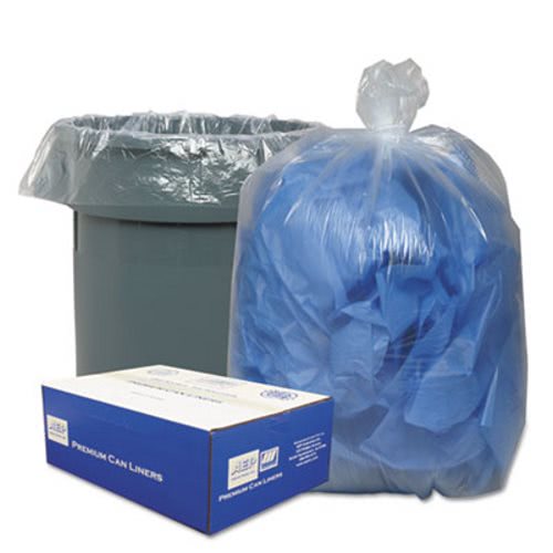 Classic Clear Clear Low-Density Can Liners, 56gal, .8mil, 43 x 48, Clear,  100/Carton WBI434722C