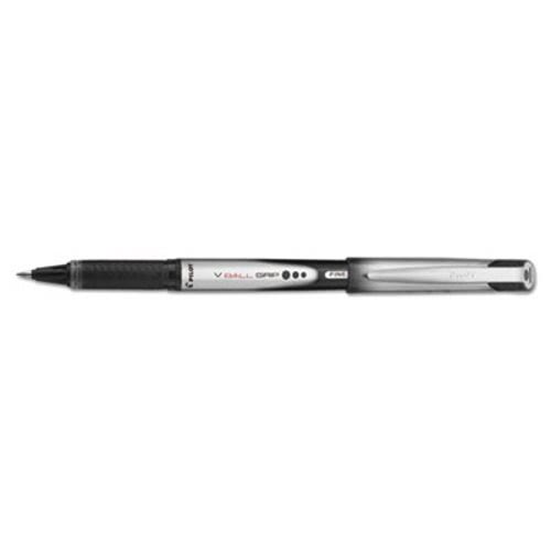 buis ethisch Toevoeging Pilot VBall Grip Roller Ball Stick Pen; Liquid Ink; Black Ink; Fine, Dozen  PIL35570
