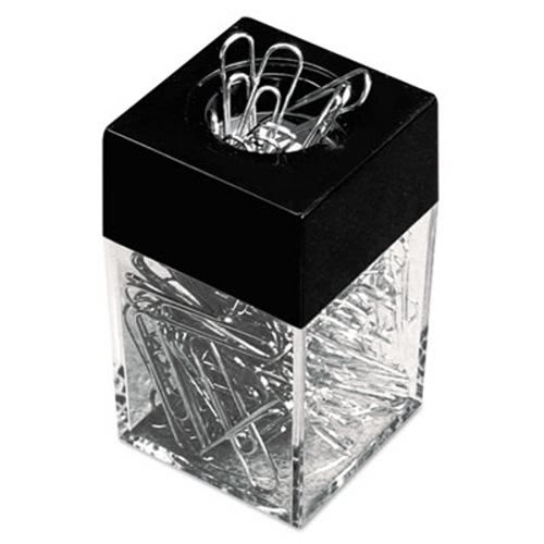 Universal A7072211A Paper Clips with Magnetic Dispenser - Small, Silver (100/Pack, 12 Packs/Carton)