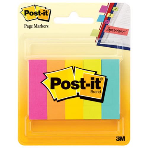 Post-it Pack de 20 Mini Marque-pages Néon Lot de 5 