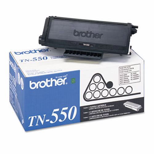 Brother TN550 Toner Cartridge, 3500 Page-Yield, Black (BRTTN550)