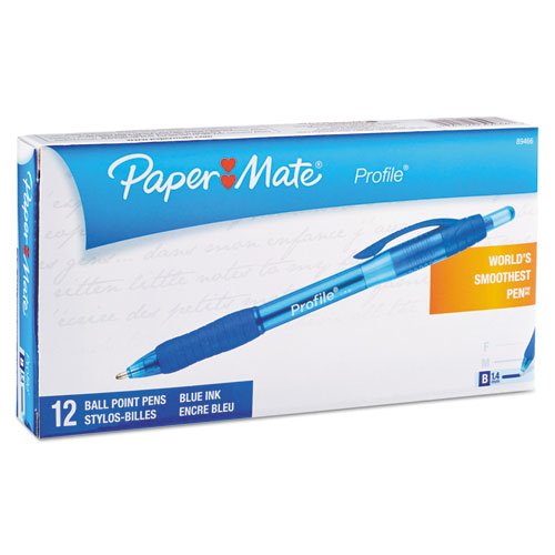 PAP89466 Paper Mate Profile Blue Ballpoint Retractable Pens