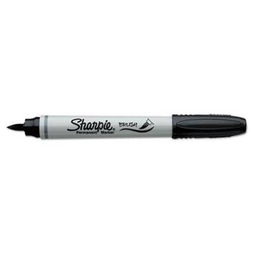 Sharpie Brush Tip Permanent Marker, Medium, Assorted Colors, 12/Set (SAN1810704)