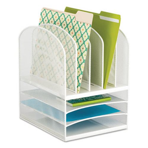 Safco Onyx Mesh Desk Organizer Saf3266wh