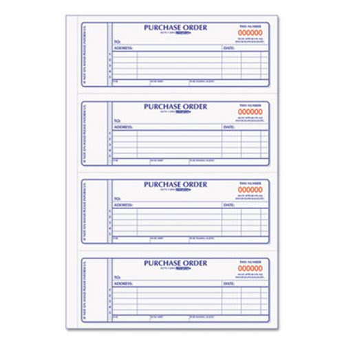 Pack of 2 Numbered 1L176 2.75 x 7 Inches 400 Duplicate Sets Rediform Carbonless Purchase Order Book