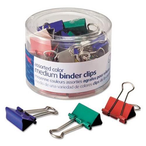 OIC31026 Assorted Colors & Sizes Binder Clips Pack of 30 Clips 