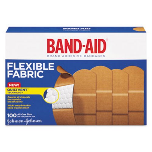 BandAid Flexible Fabric Bandages, 100 Bandages JON 4444