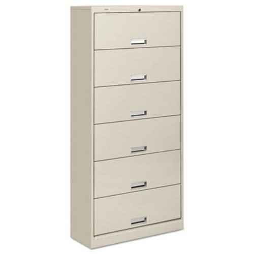 Hon 600 Series 6 Shelf Receding Door File Cabinet Gray Hon626clq