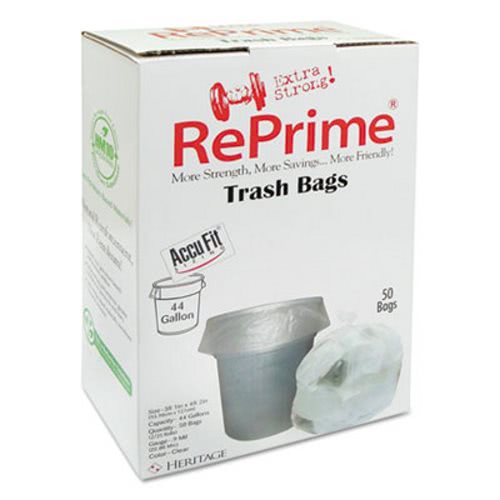 Heritage Accufit RePrime Trash Bags - 23 Gallon - Black - Resin - 300/Carton