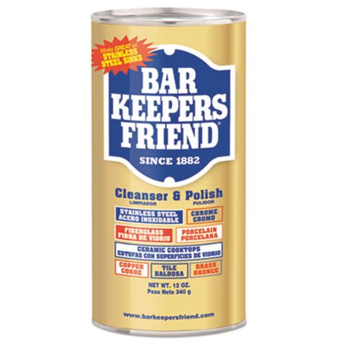Bar Keepers Friend Powdered Cleanser and Polish, 12-oz, 12 Cans (BKF11510)