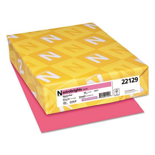 Astrobrights Colored Card Stock, 8-1/2 x 11, Plasma Pink, 250 