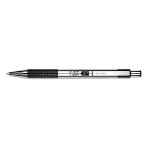 F-301 Stainless Steel Retractable Ballpoint Pen 0.7mm BCA Pink Barrel Black Ink 