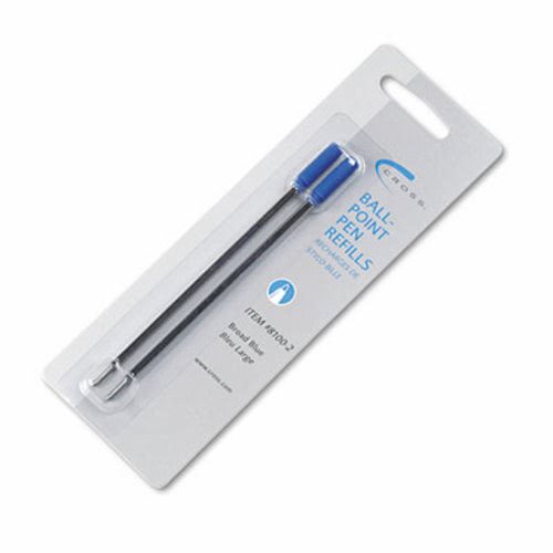 Cro81002 Refill for Cross Ballpoint Pens Broad Blue Ink 2/pack for sale online 