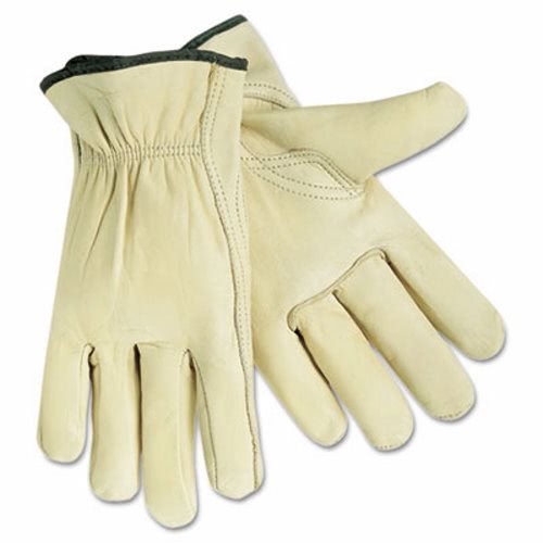 Large PR MCR Safety Economy Leather Driver Gloves Cream CRW3215L 