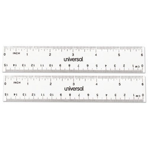 Universal Clear Plastic Ruler Standard/Metric 6 59025