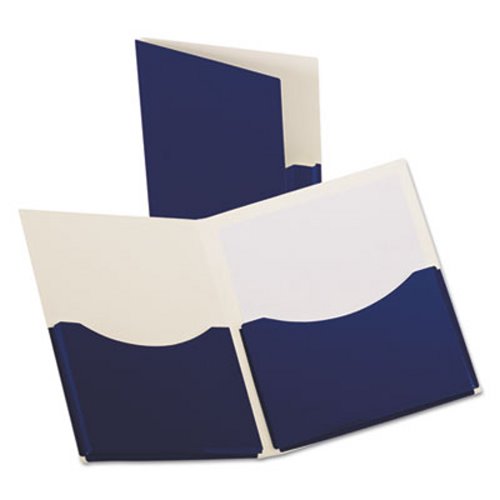 Oxford Double Stuff Gusseted 2-Pocket Laminated Paper Folder, 200-Sheet ...